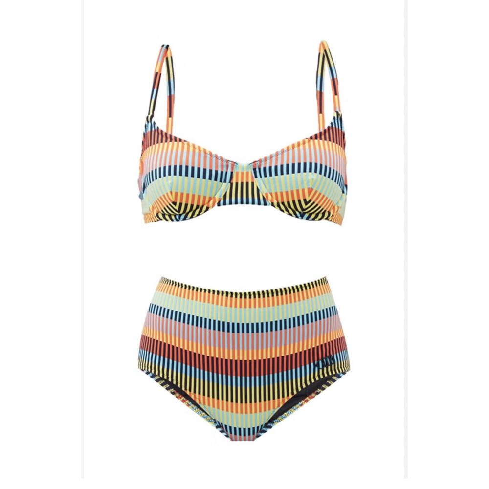 Solid and Striped the Ginger bikini set mosaic print sz L